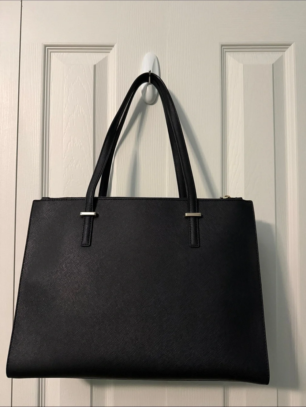Kate Spade Cedar Street Jensen Black Leather Tote with Gold Hardware